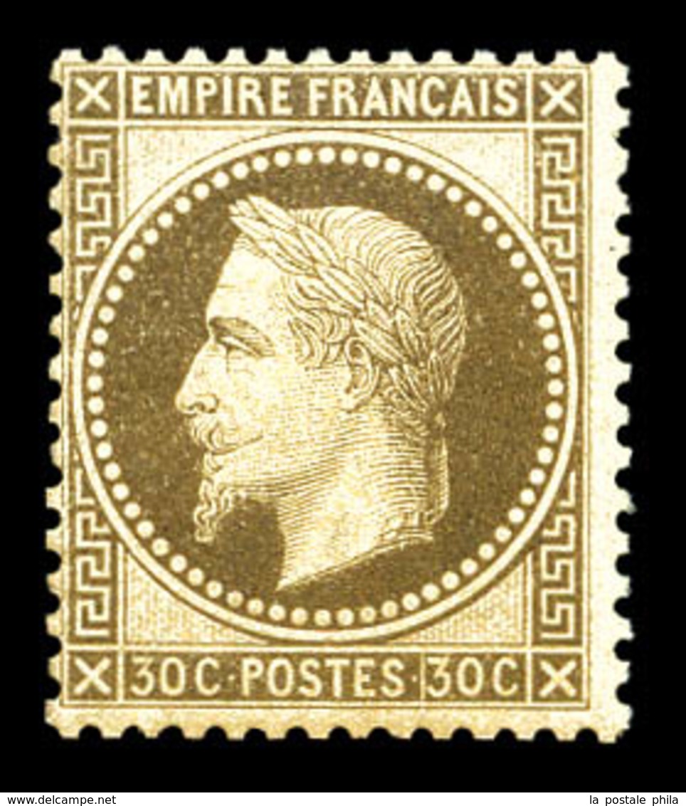 ** N°30, 30c Brun, Fraîcheur Postale. SUP (certificat)  Qualité: ** - 1863-1870 Napoleon III Gelauwerd