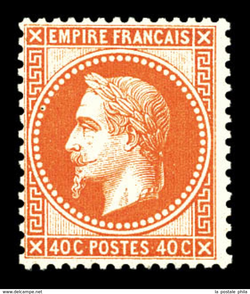 ** N°31b, 40c Orange-vif, Fraîcheur Postale. SUPERBE. R. (certificat)  Qualité: ** - 1863-1870 Napoléon III Lauré