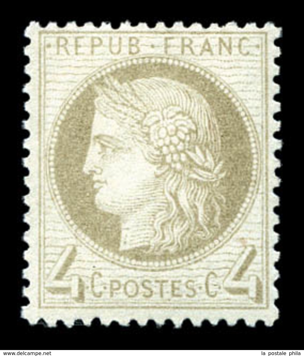 ** N°52, 4c Gris, Fraîcheur Postale. TTB (certificat)  Qualité: ** - 1871-1875 Ceres