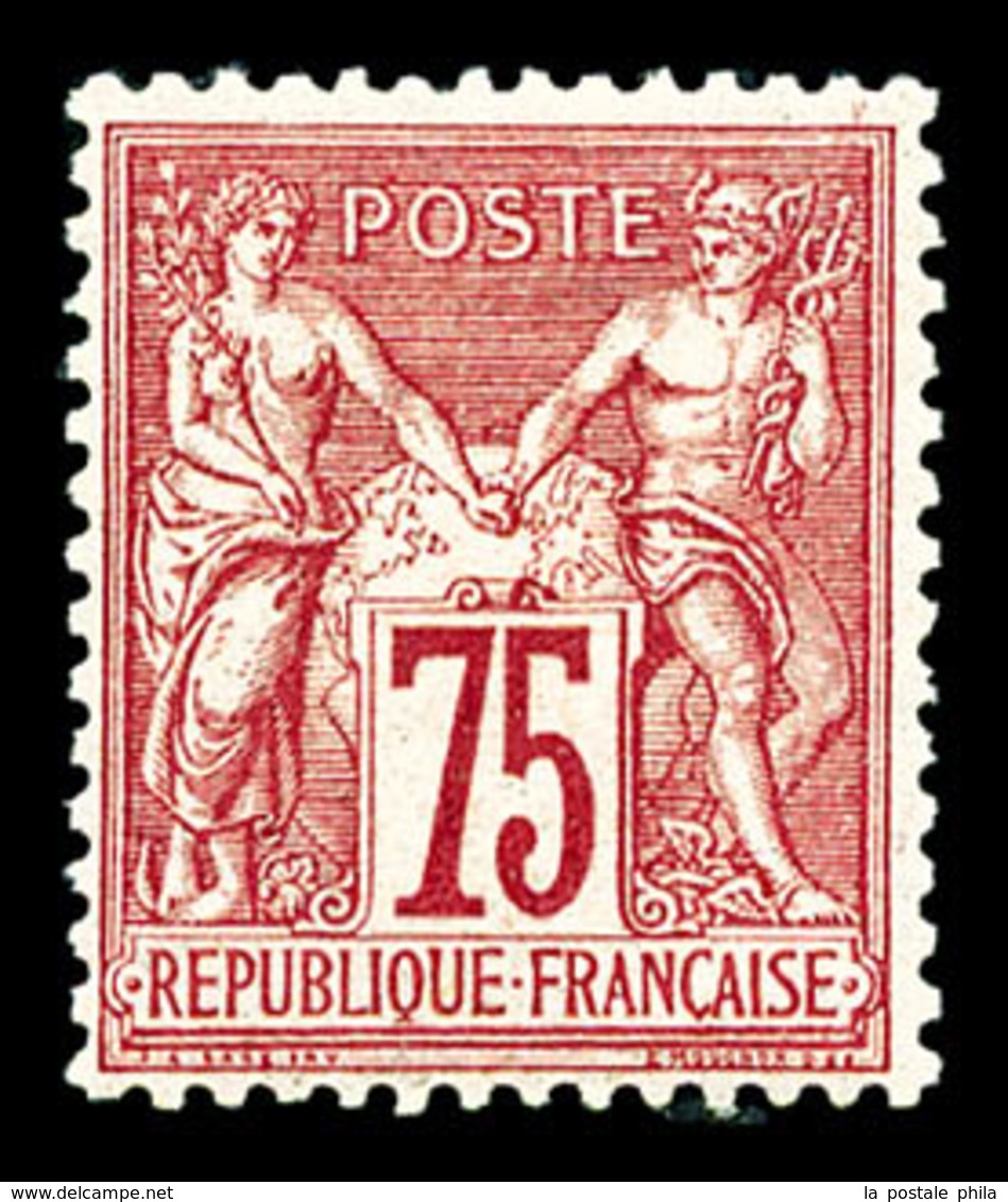 ** N°71, 75c Carmin Type I, Fraîcheur Postale, SUPERBE (signé/certificat)  Qualité: ** - 1876-1878 Sage (Tipo I)