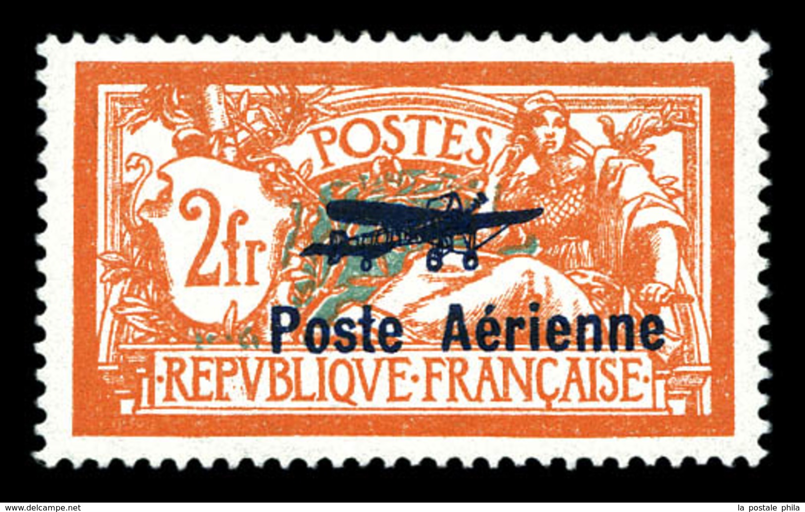 * N°1, 2f Orange Et Vert-bleu, Très Bon Centrage, Quasi **. TTB  Qualité: *  Cote: 500 Euros - 1927-1959 Nuovi