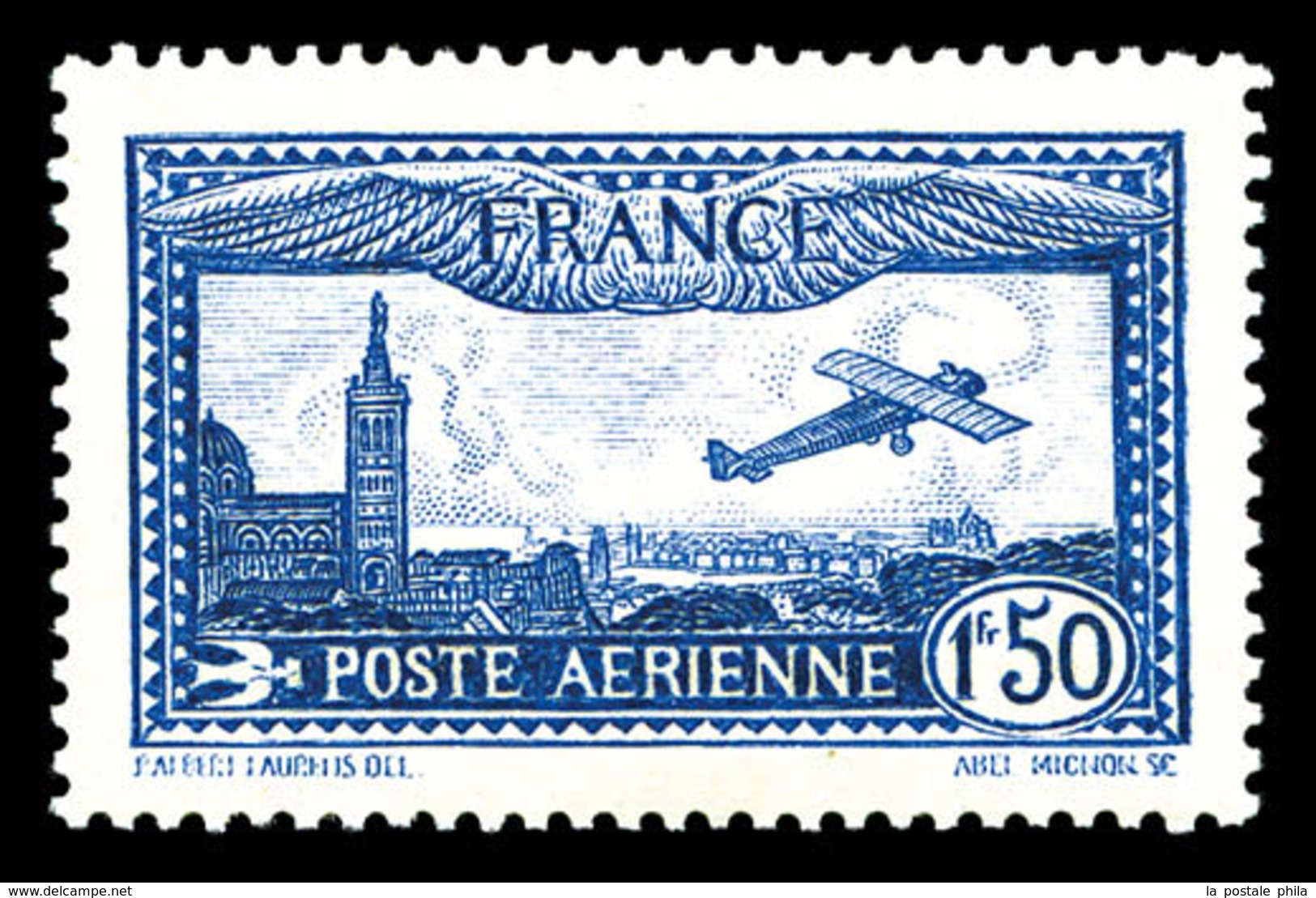 * N°6b, 1F50 Outremer Vif, Charnière Légère, TB (signé Brun/certificat)  Qualité: *  Cote: 575 Euros - 1927-1959 Nuovi