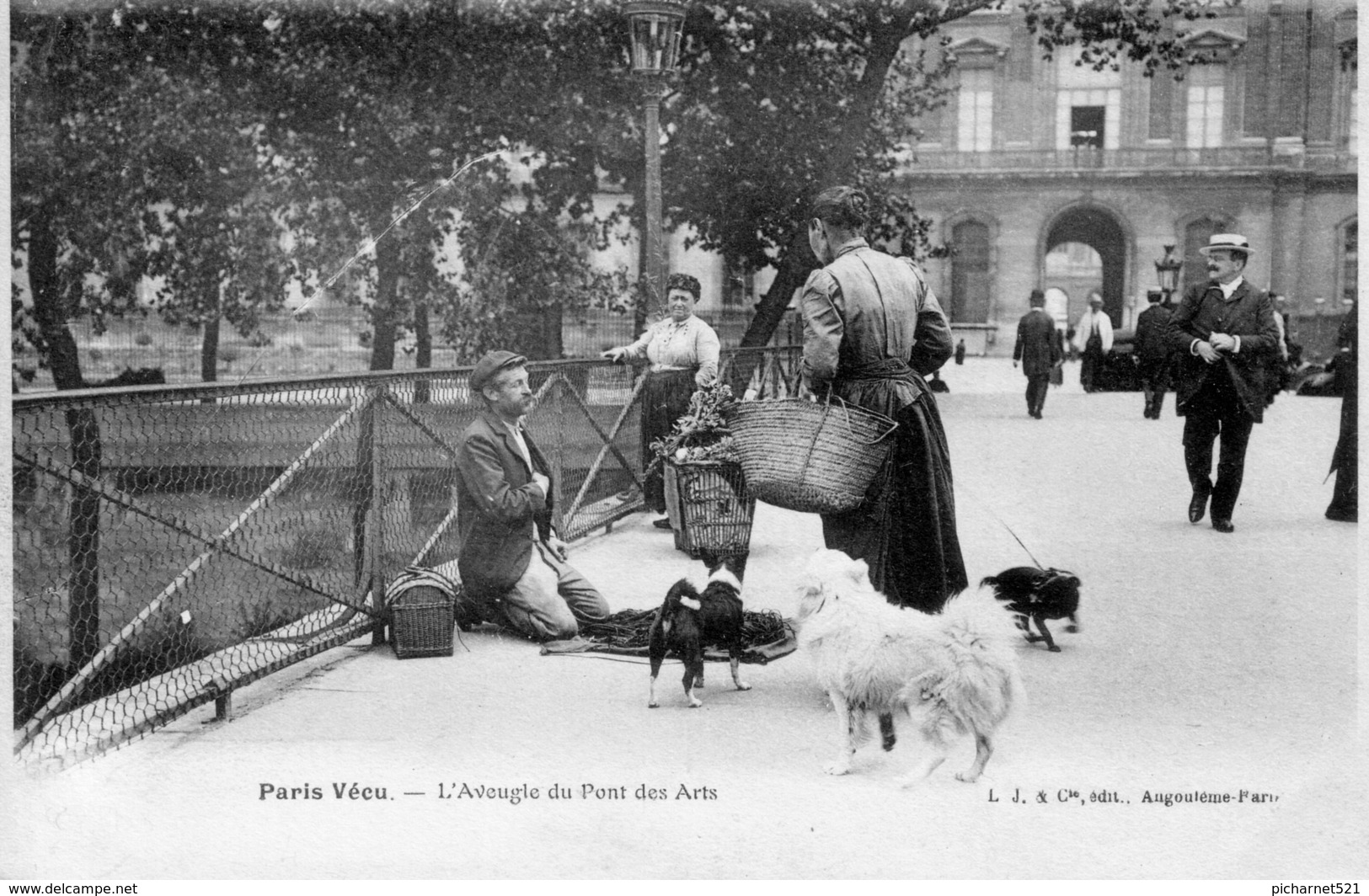 PARIS Vécu - L' Aveugle Du Pont Des Arts. Edition LJ Et Cie. Non Circulée. Bon état. - Petits Métiers à Paris