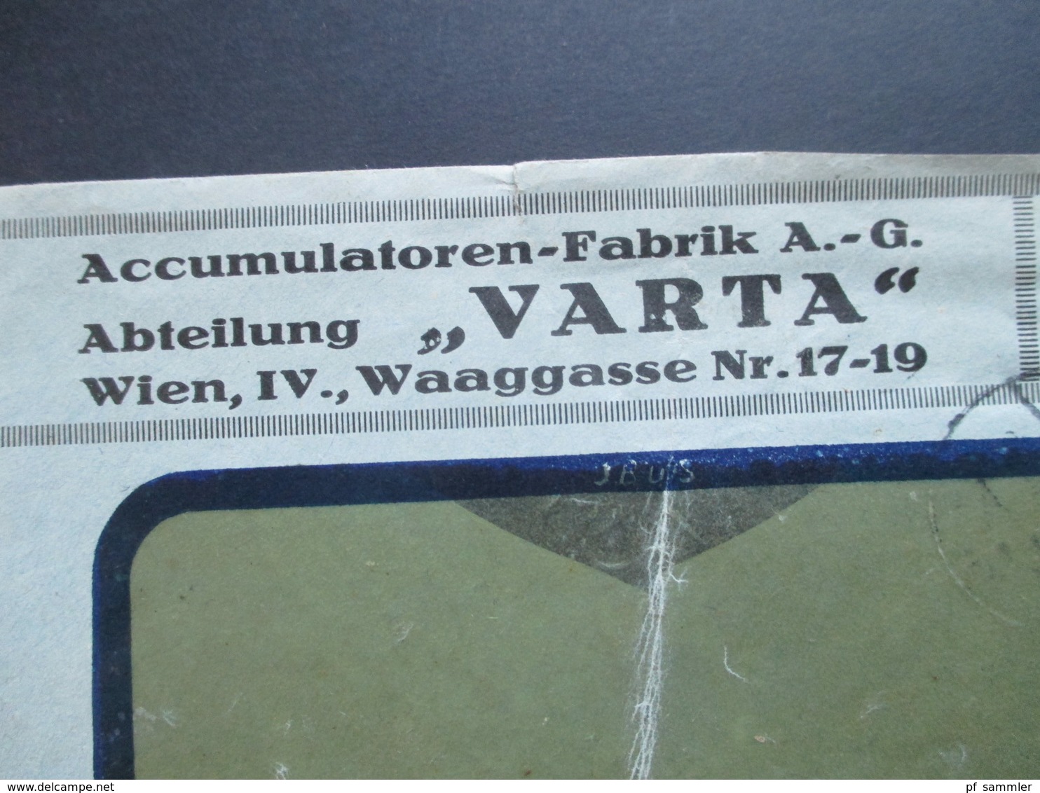Österreich 1922 Dachauer Nr. 393 EF Auf Firmenbrief Accumulatoren Fabrik Varta In Wien. Thematik Batterien - Covers & Documents