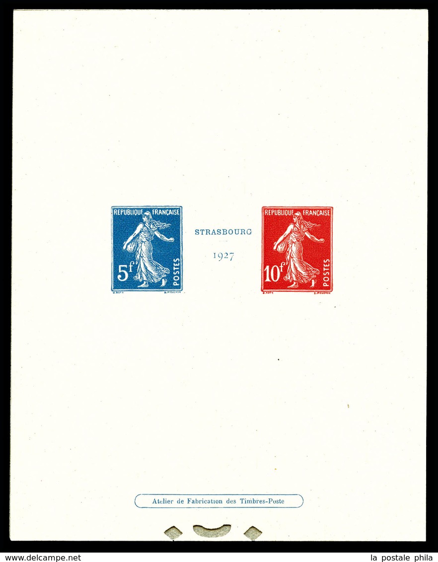 (*) N°2, Exposition Philatélique De Strasbourg En épreuve De Luxe Avec Rabat, SUP. R.R. (certificat)  Qualité: (*)  Cote - Mint/Hinged