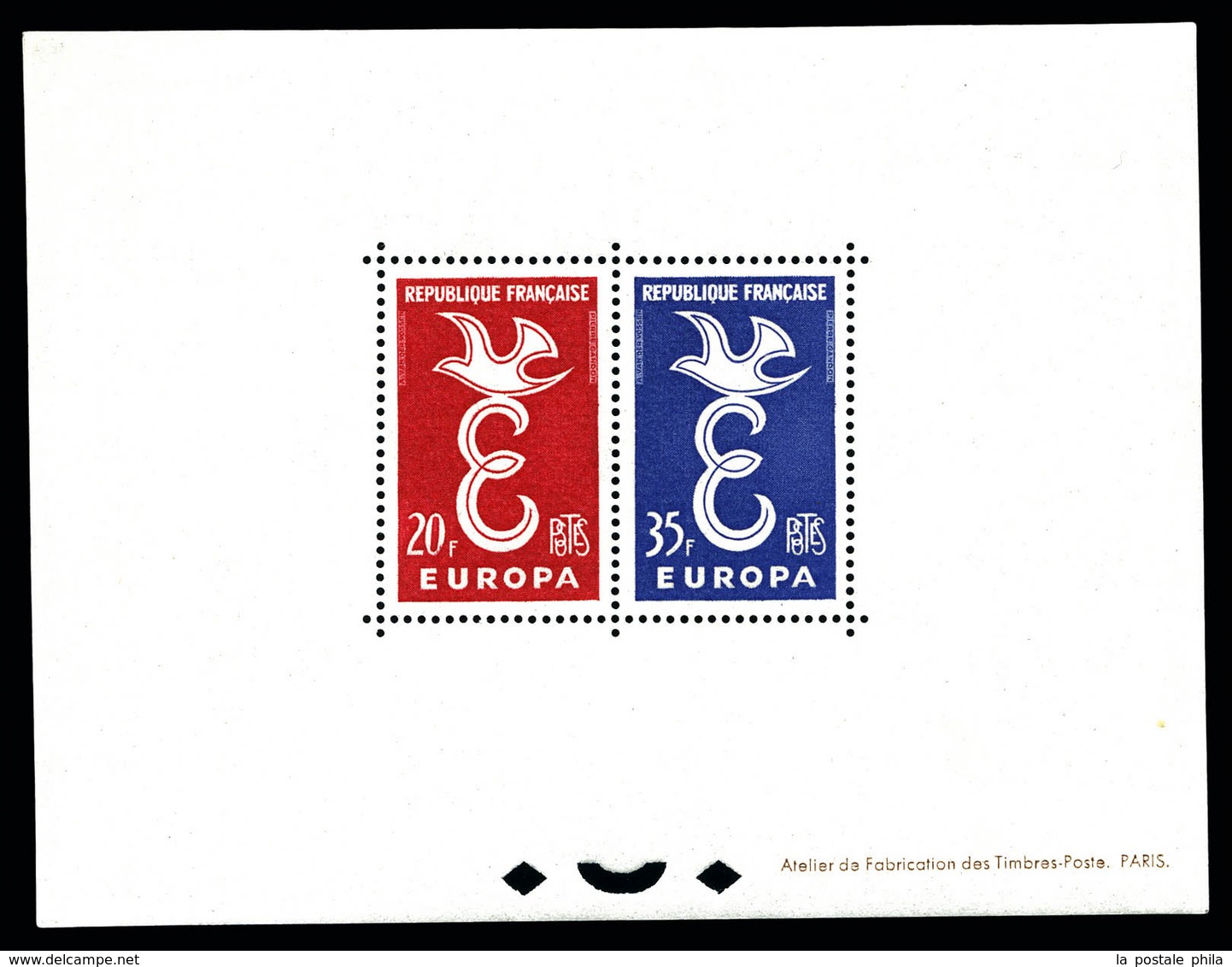 ** N°1173/1174, Paire Europa, Tirage 35 Exemplaires. RARE Et SUP (certificat)  Qualité: ** - Nuovi