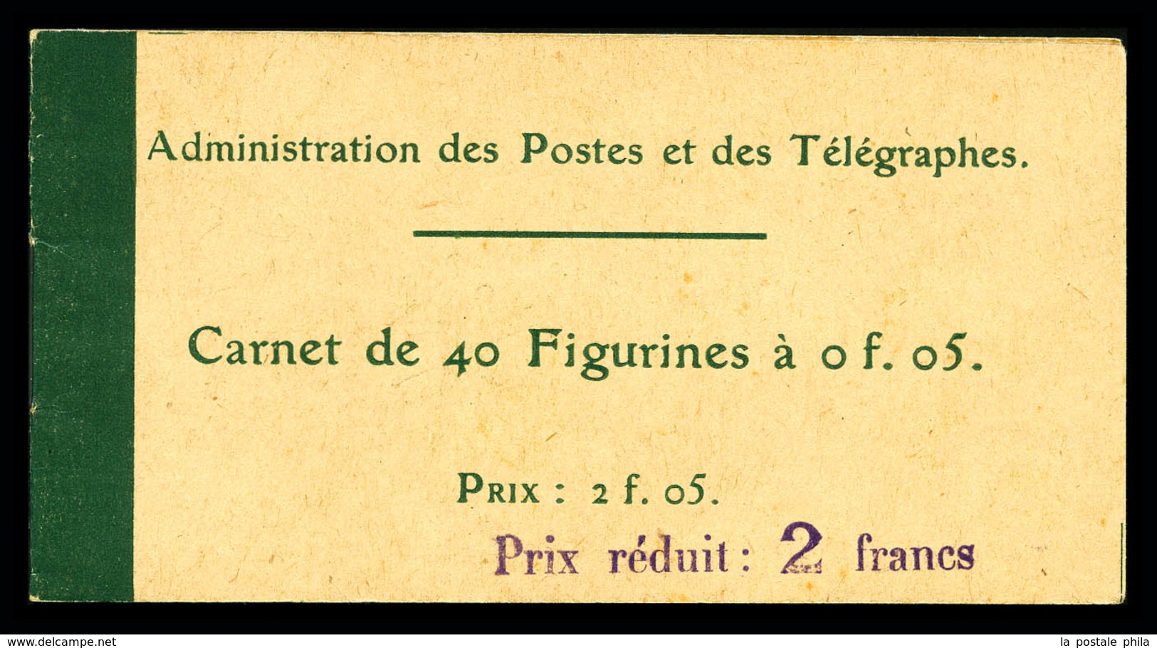 ** N°111-C2, Type Blanc, Surchargé 'Prix Réduit: 2 Francs', 10 Timbres Au Lieu De 20. TB (certificat)  Qualité: ** - Sonstige & Ohne Zuordnung