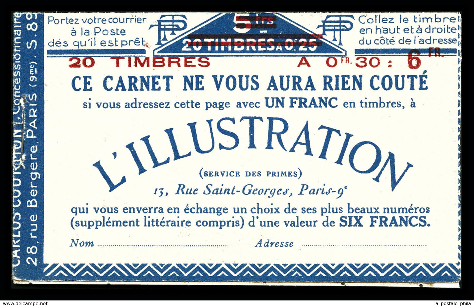 ** N°191-C3, Série 89-B, ILLUSTRATION Et AIGLE. TTB (certificat)  Qualité: ** - Altri & Non Classificati