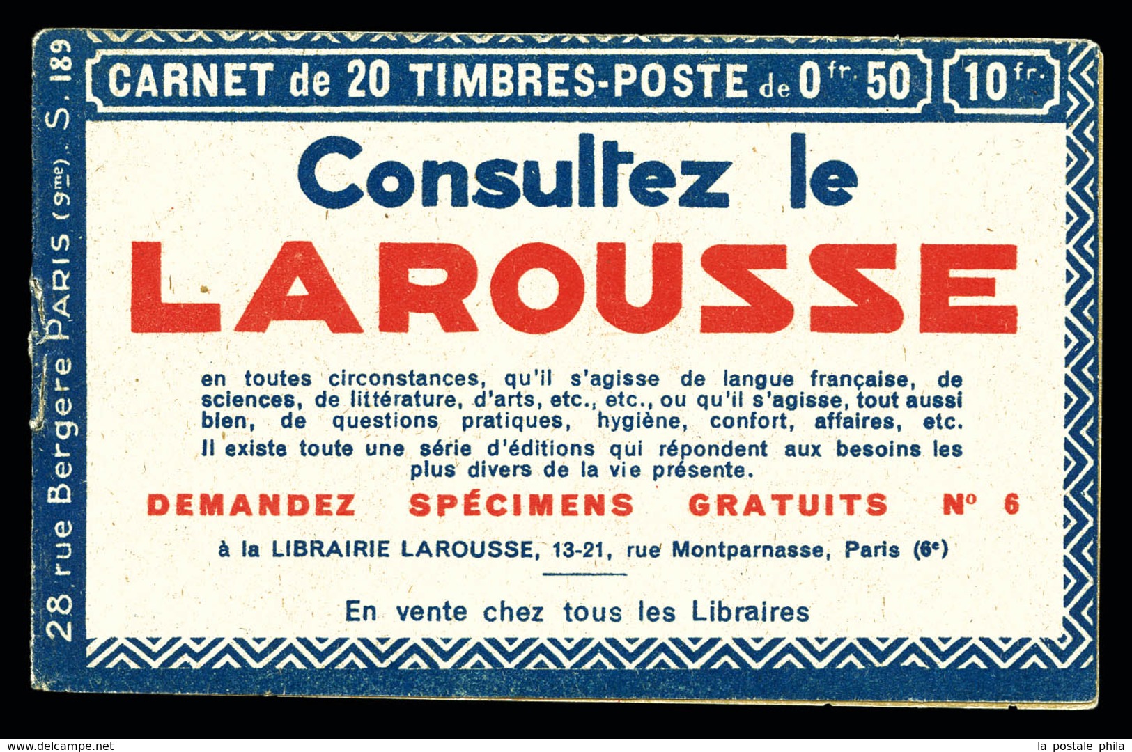 ** N°199-C31, Série 189, CONSULTEZ LAROUSSE Et EU . TTB  Qualité: ** - Altri & Non Classificati