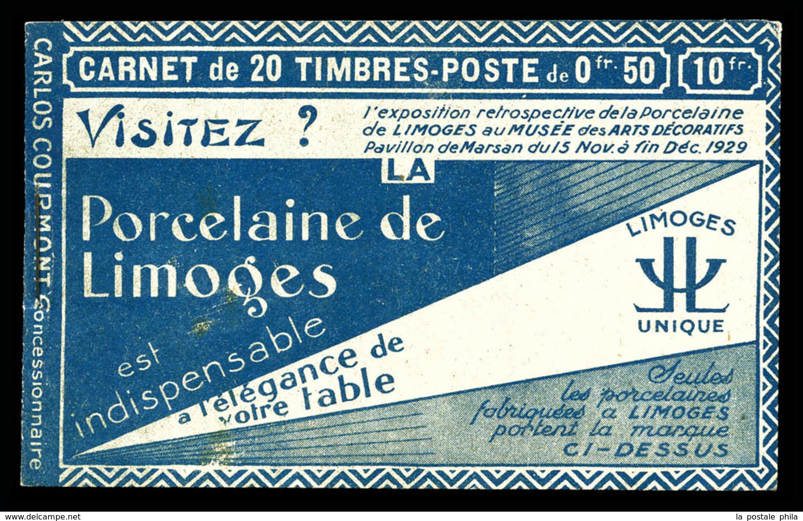 ** N°199-C37, Série 180 RP-A, EU Et PORCELAINE DE LIMOGES. TB (certificat)  Qualité: ** - Altri & Non Classificati