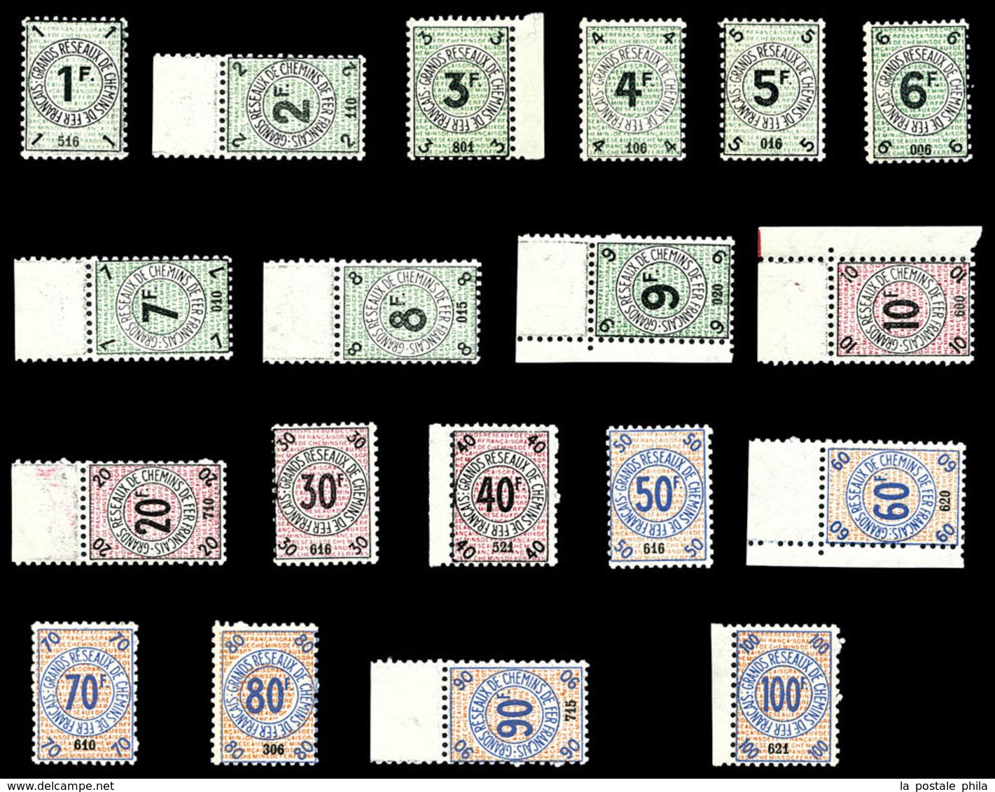 ** N°1/19, GRAND RESEAUX DE CHEMIN DE FER FRANCAIS: Non émis, Série Complète De 1935, Les 19 Valeurs SUPERBE. R.R (certi - Nuovi