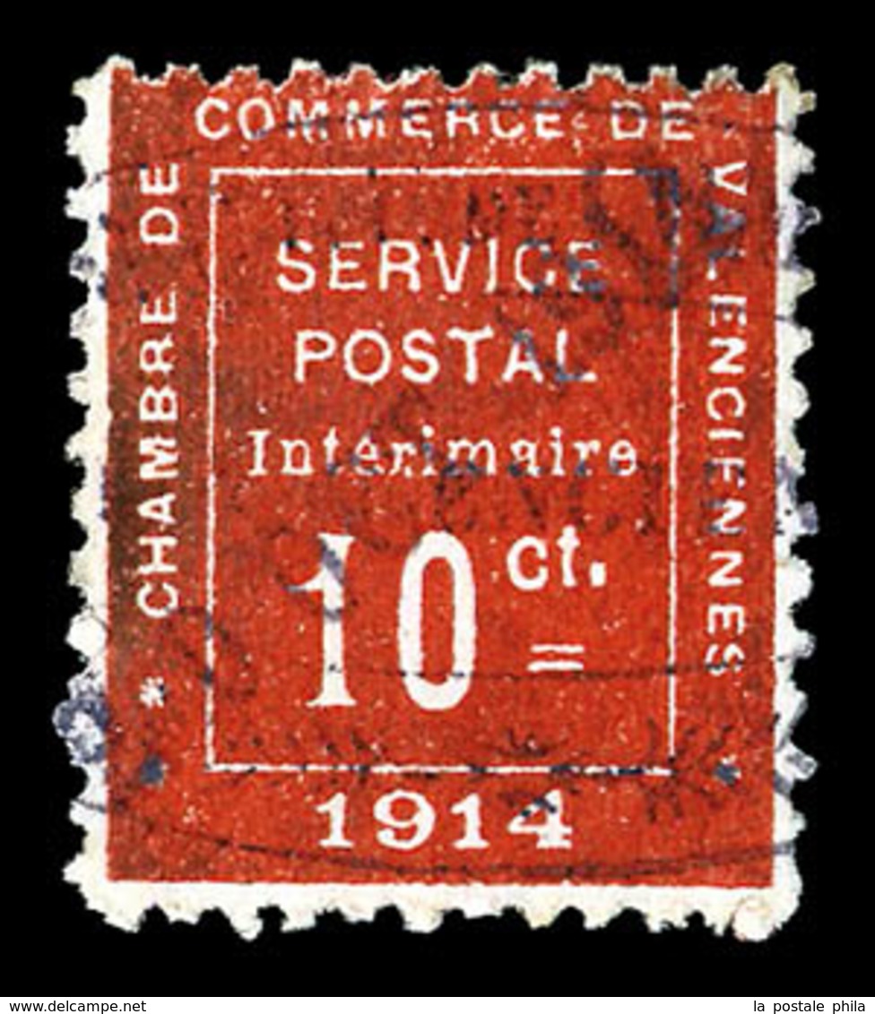 O N°1, Valencienne, 10c Rouge, TB (signé Brun/certificat)  Qualité: O  Cote: 525 Euros - War Stamps