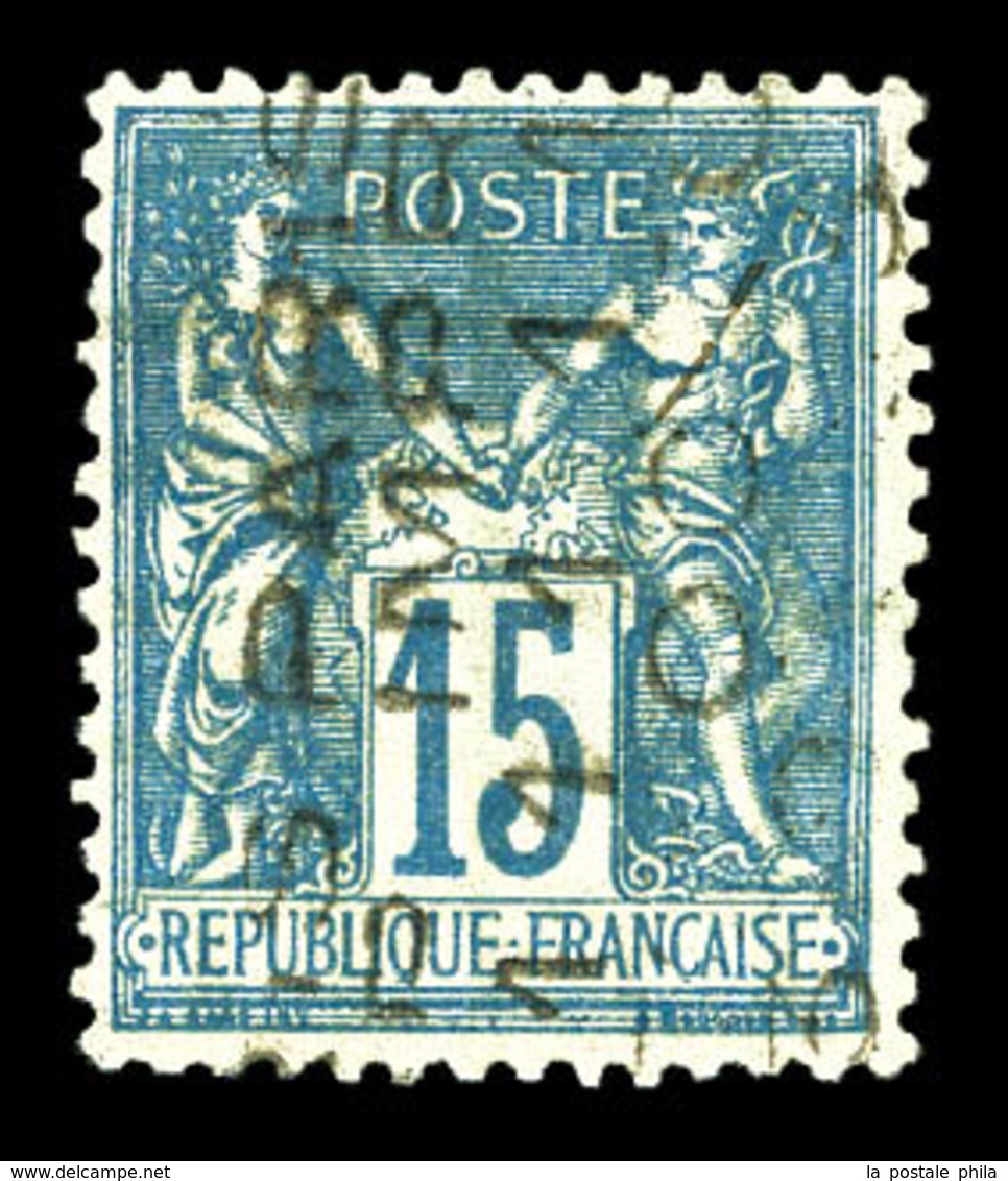 (*) N°17, 15c Bleu Surchargé 5 Lignes Du 11 Octobre 1893, R.R. (signé Calves/certificat)  Qualité: (*) - 1893-1947