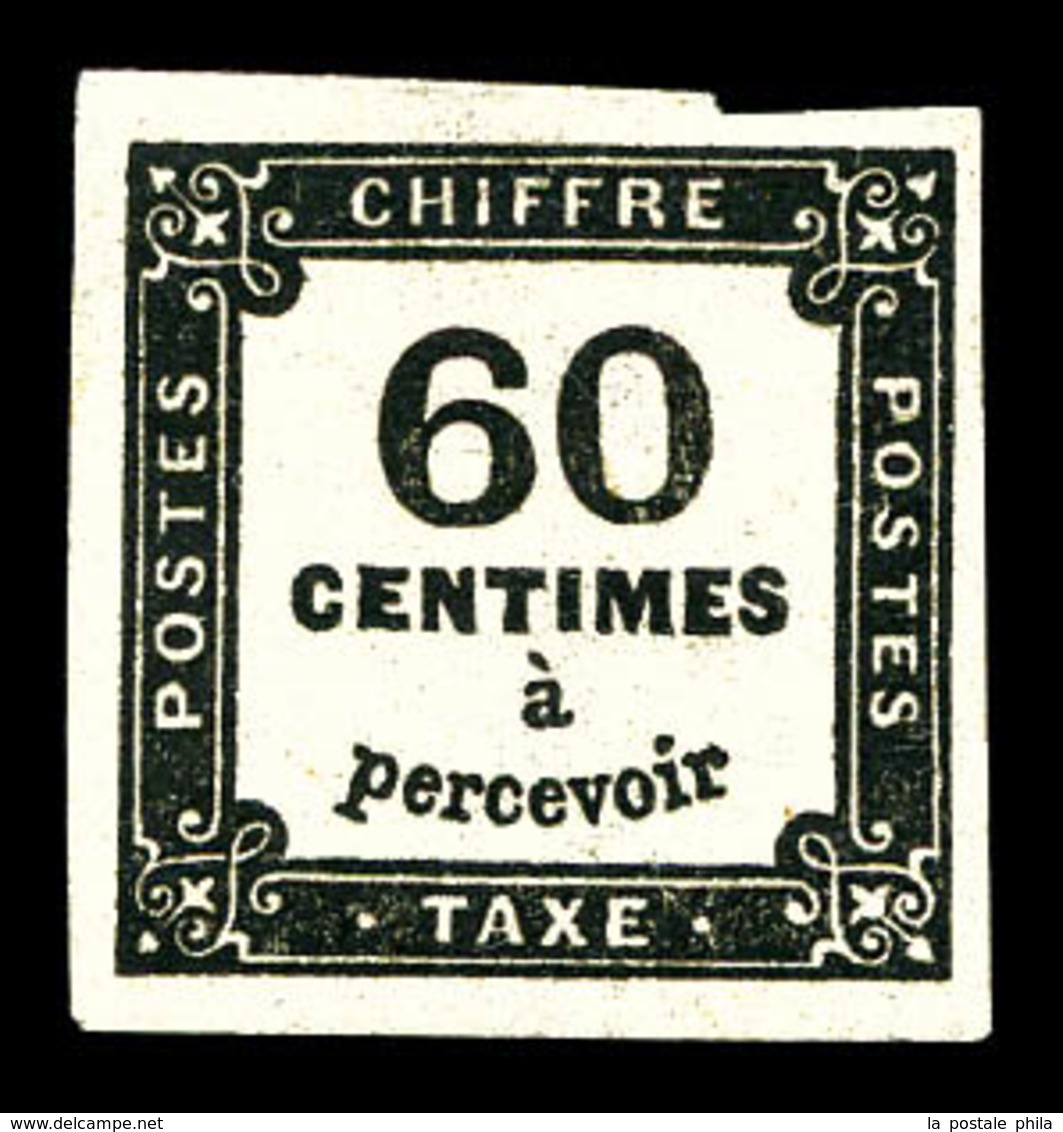 (*) N°9B, Non émis, 60c Noir, Très Jolie Pièce. TRES RARE. SUP (certificat)  Qualité: (*)  Cote: 4000 Euros - 1859-1959 Nuovi