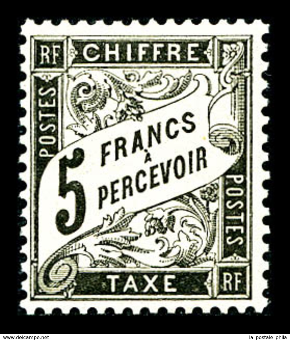 * N°24, 5F Noir, Bon Centrage Et Exceptionnelle Fraîcheur, Quasi **, SUPERBE (signé Brun/certificat)  Qualité: *  Cote:  - 1859-1959 Nuovi