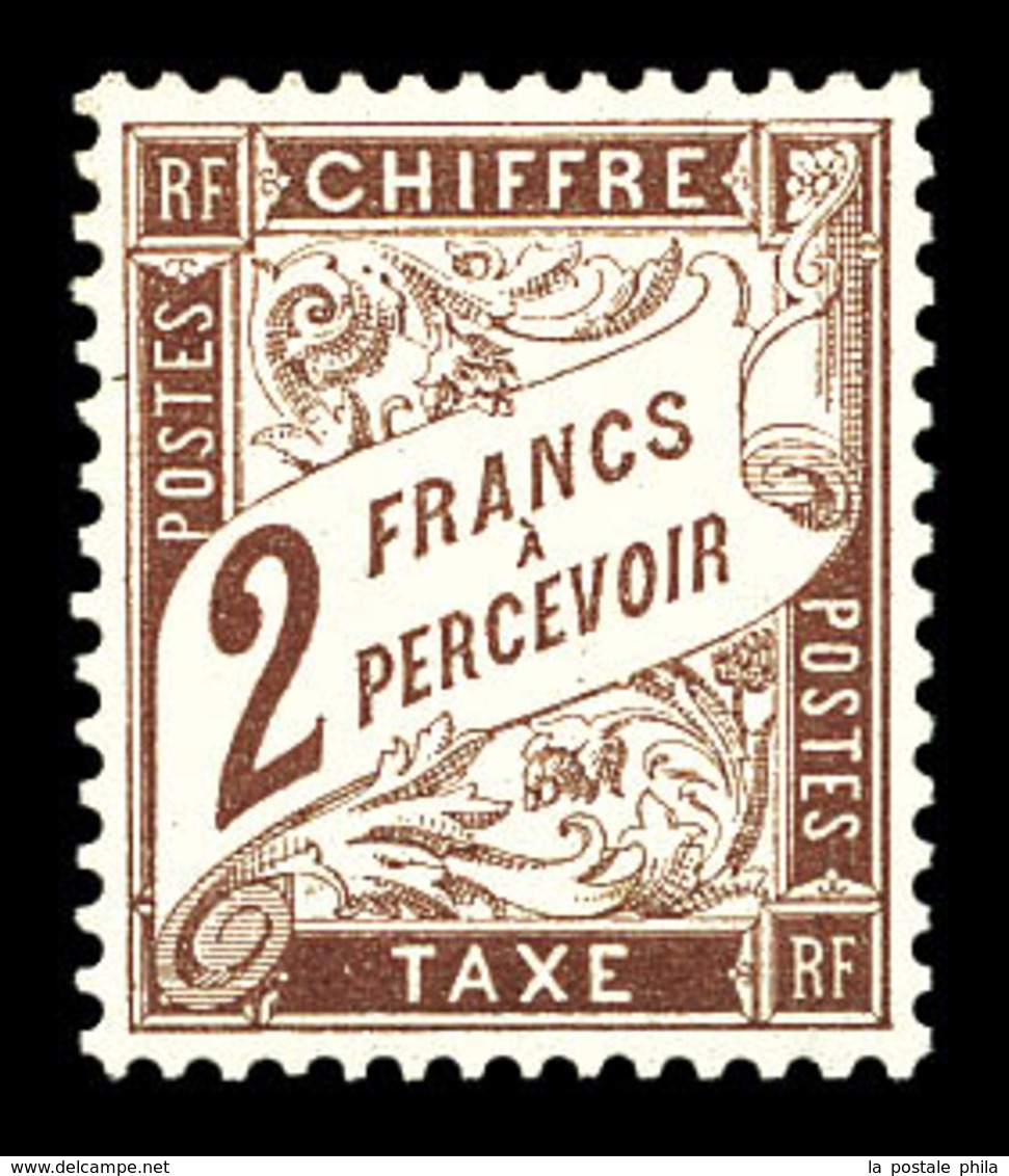 ** N°26, 2F Marron, Fraîcheur Postale, SUPERBE (certificat)  Qualité: ** - 1859-1959 Nuovi