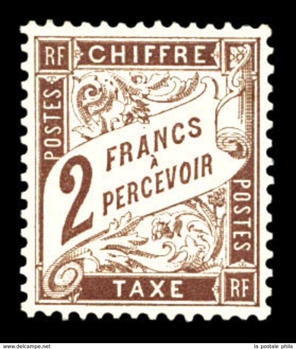 ** N°26, 2F Marron, Fraîcheur Postale, SUPERBE (certificat)  Qualité: ** - 1859-1959 Nuovi