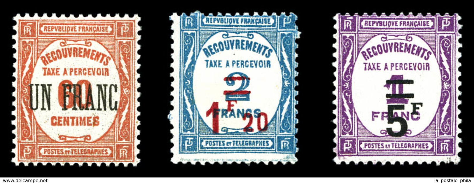 ** N°63/65, Les 3 Valeurs TB  Qualité: **  Cote: 395 Euros - 1859-1959 Nuovi