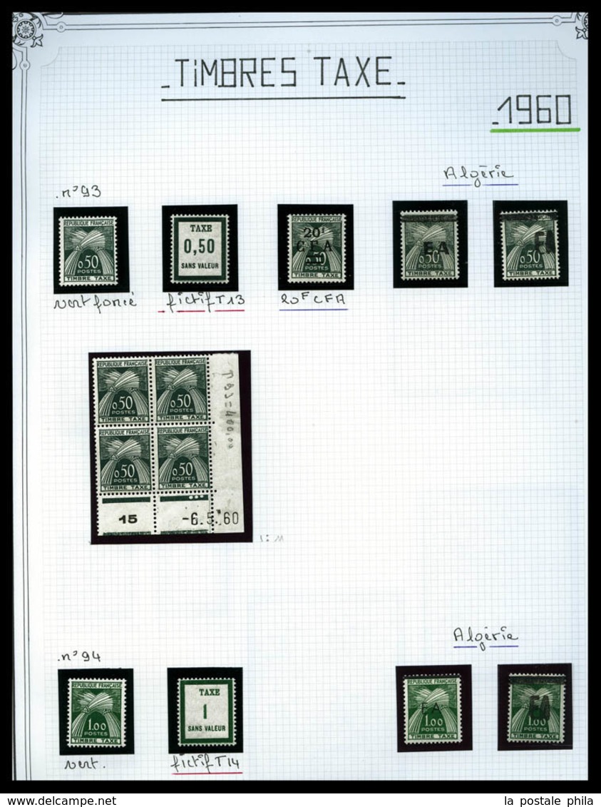 & 1893/1983, Collection De Timbres Neuf*/** Et Obl Comprenant De Nombreuses Valeurs Dont Variétés, Cours D'instruction, - 1859-1959 Nuovi