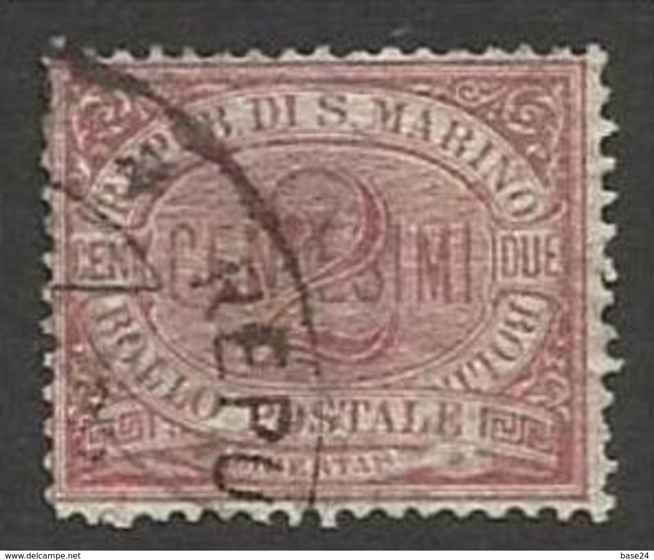 1894 San Marino Saint Marin CIFRA 2c Carminio (26) Usato USED - Usati