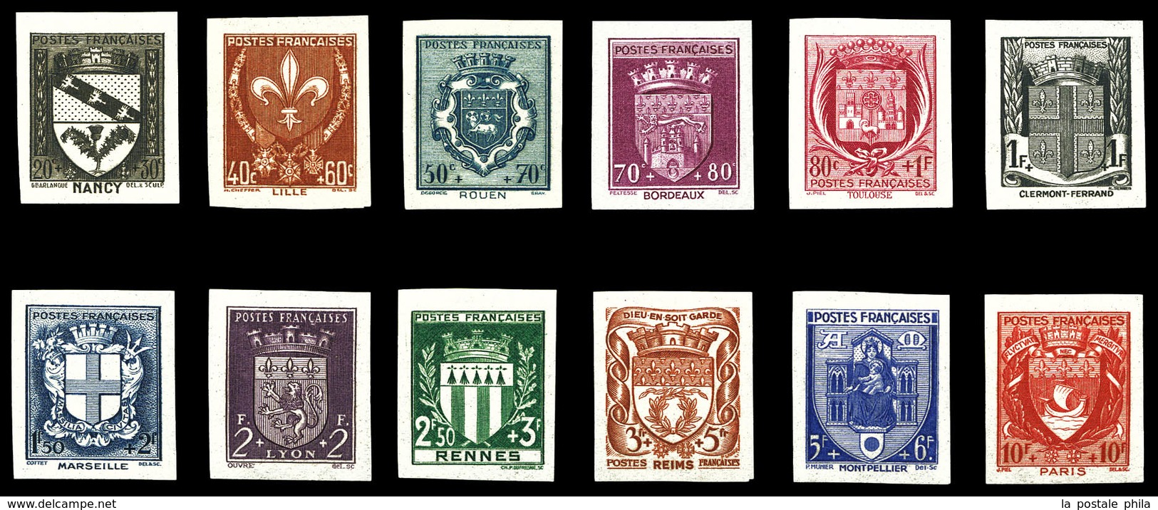 ** N°526/37, Série Blasons De 1941. TB  Qualité: **  Cote: 215 Euros - Non Classificati