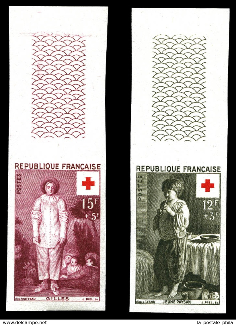 ** N°1089/90, Paire Croix Rouge De 1956 Bdf. TB  Qualité: **  Cote: 215 Euros - Non Classificati