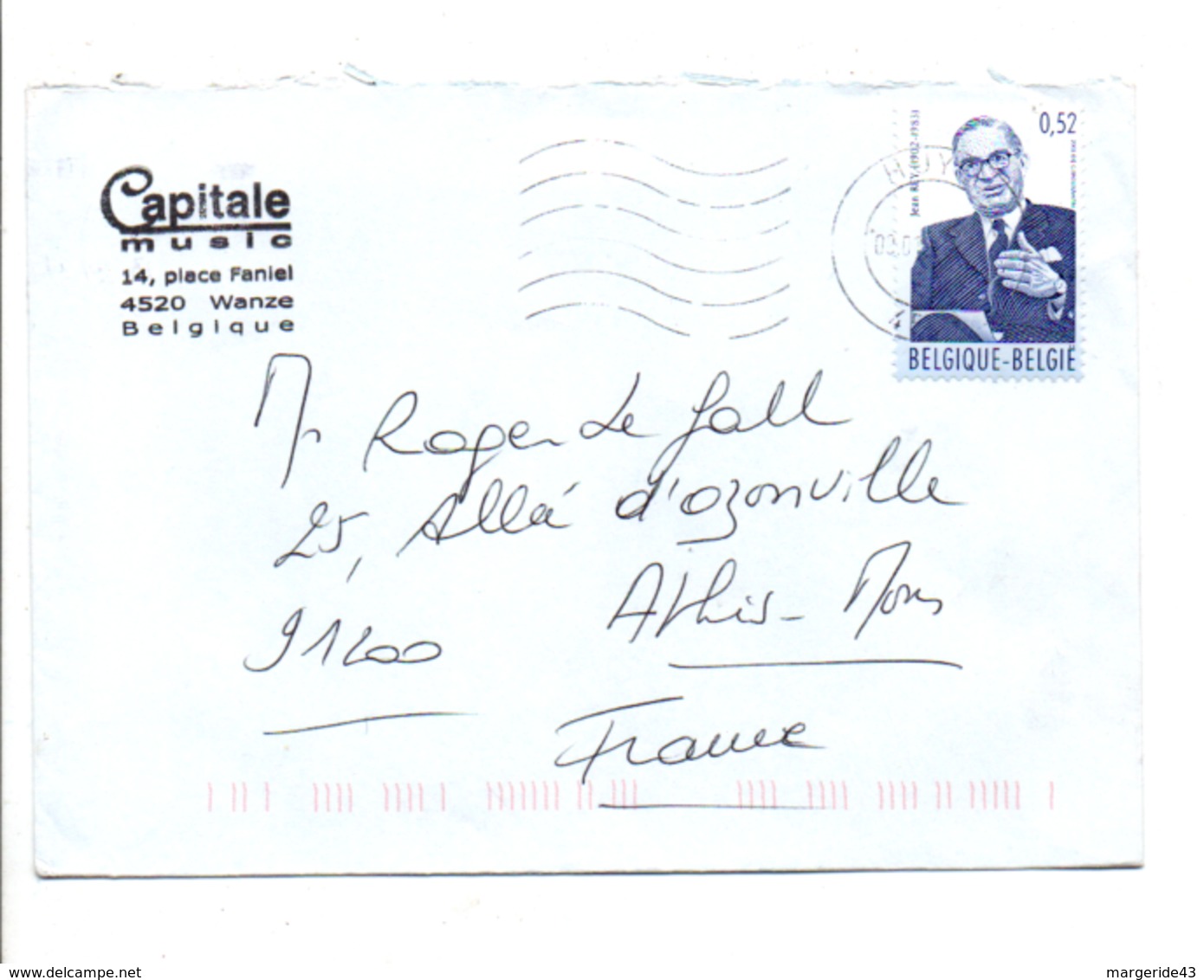 BELGIQUE LETTRE POUR LA FRANCE - Covers & Documents