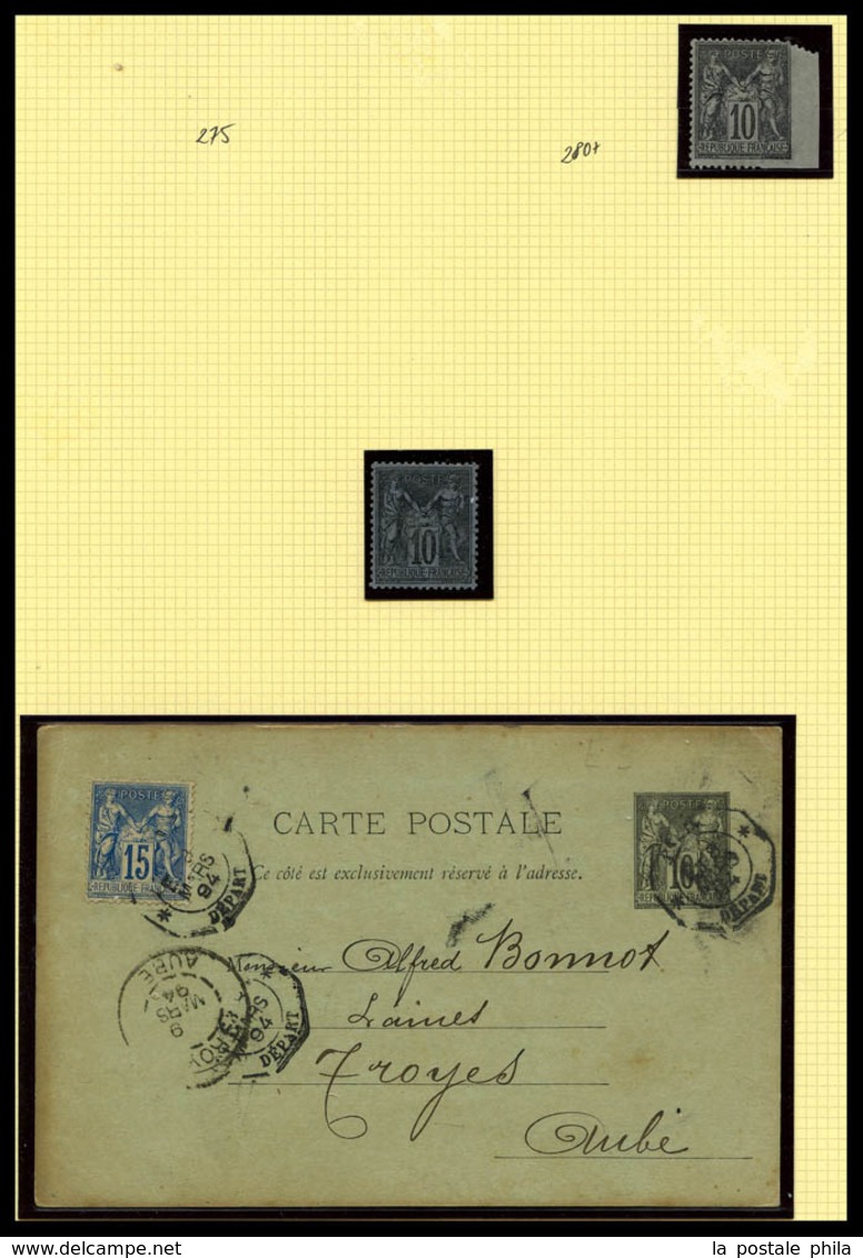 & 1876-1900, Sage, Collection De Timbres Neufs, Obl, Lettres Dont Nuances, Oblitérations, Variétés Preséntée Sur Pages D - Collections