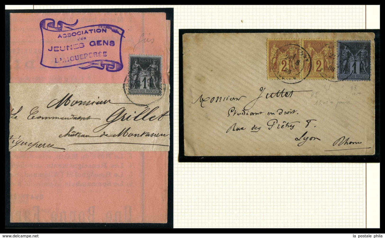 & 1876-1900, Sage, collection de timbres neufs, obl, lettres dont nuances, oblitérations, variétés preséntée sur pages d