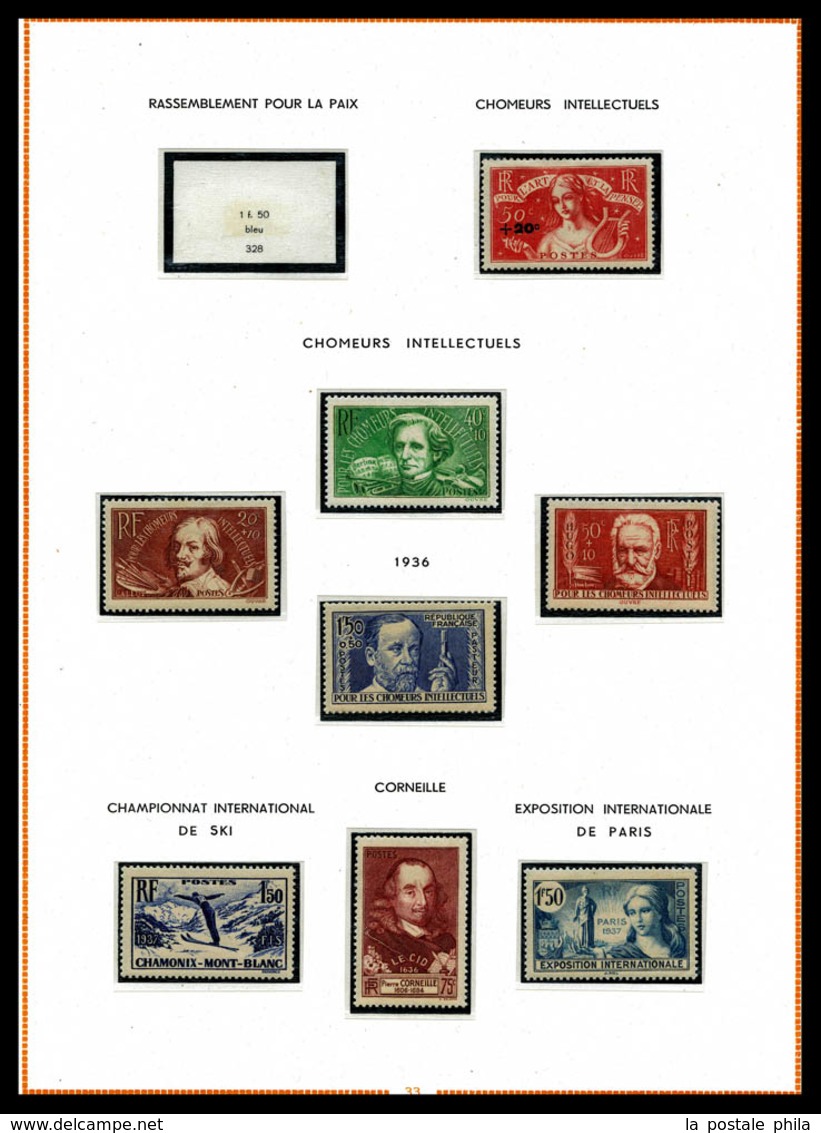 & 1849-1944, Début De Collection Composé De Timbres Neufs **:* Et Obl, Petites Et Moyennes Valeurs, Presentée En Album M - Collezioni