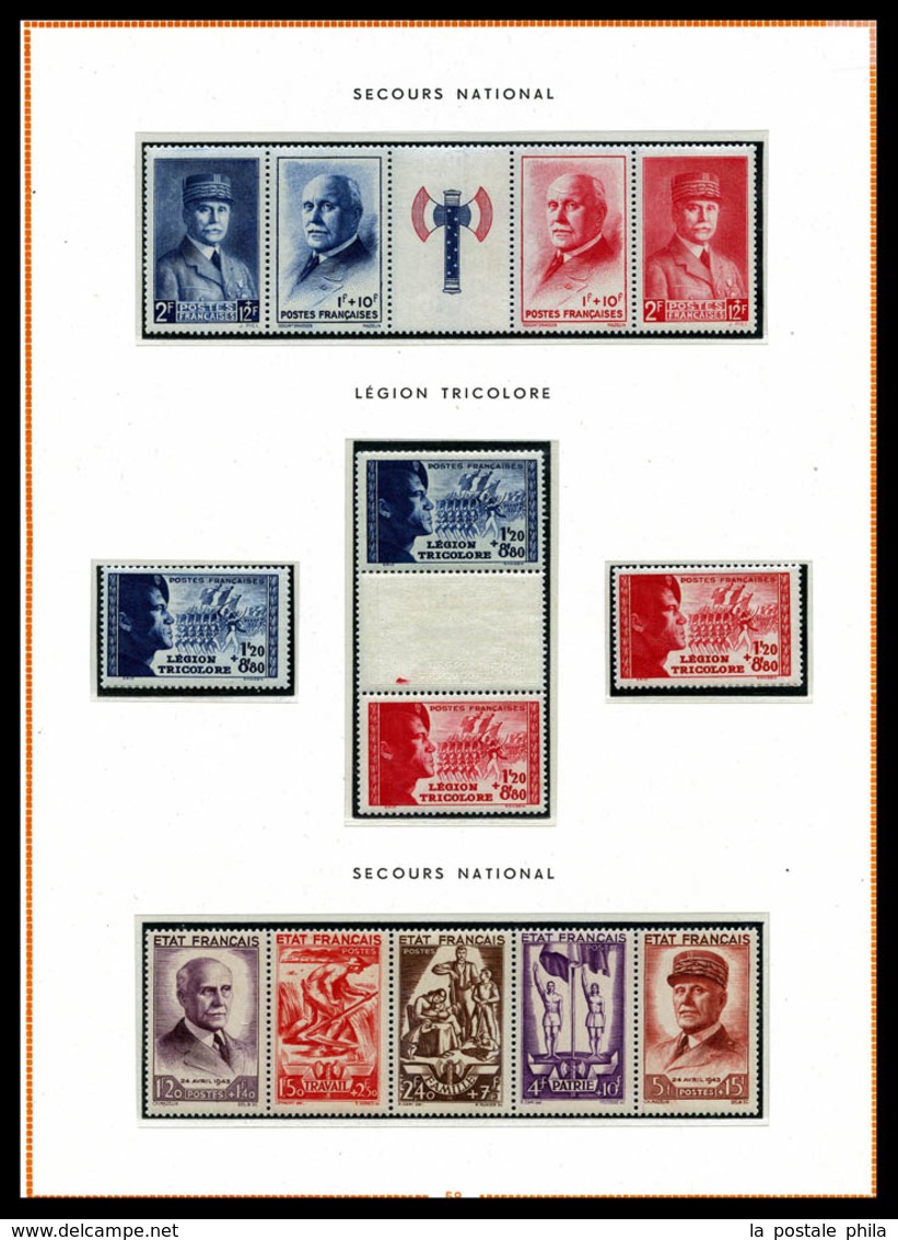 & 1849-1944, Début De Collection Composé De Timbres Neufs **:* Et Obl, Petites Et Moyennes Valeurs, Presentée En Album M - Collezioni