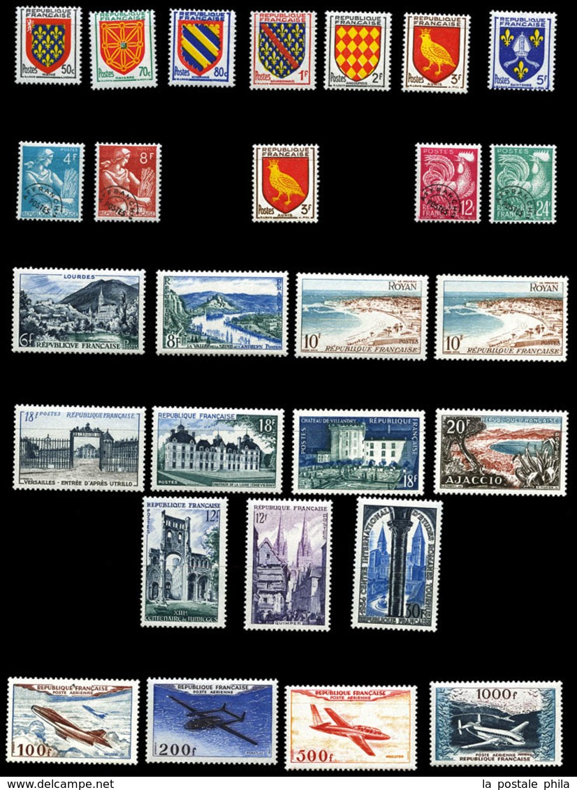 & 1849/1992, Poste, PA, Préo, Taxe , Collection de timbres neufs et obl presentée en 11 Albums, de bonnes valeurs dont N