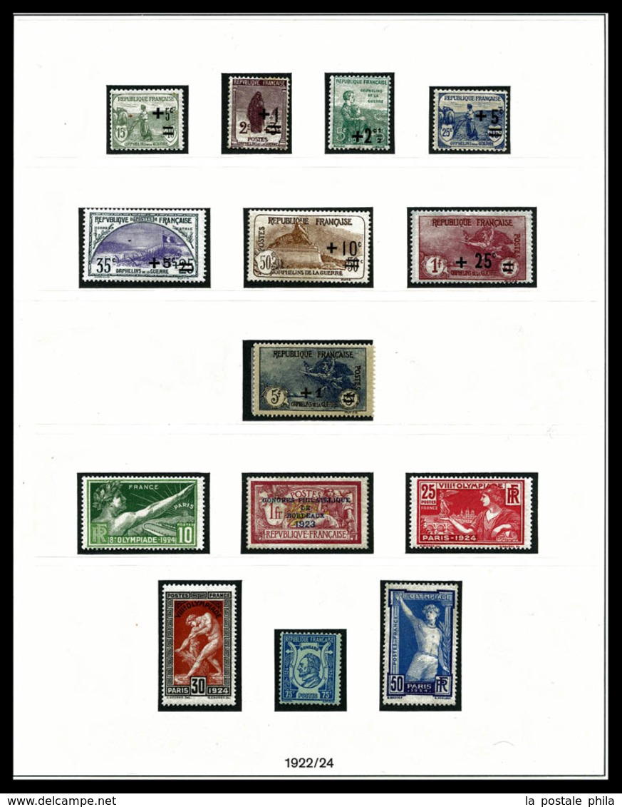 N 1900-1940, POSTE, PA, BLOCS: collection complète de timbres neufs */** dont N°122, 155, caisses d'amortissement, N°262
