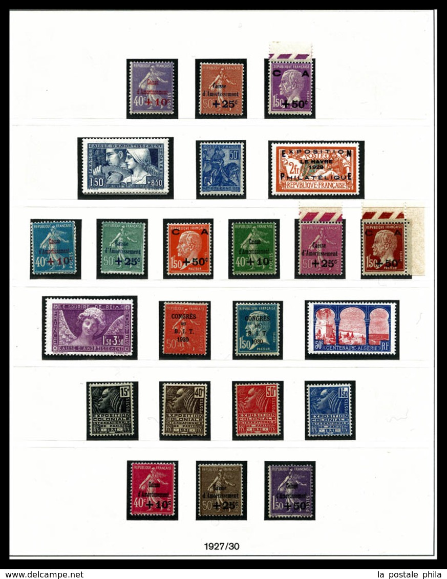 N 1900-1940, POSTE, PA, BLOCS: collection complète de timbres neufs */** dont N°122, 155, caisses d'amortissement, N°262