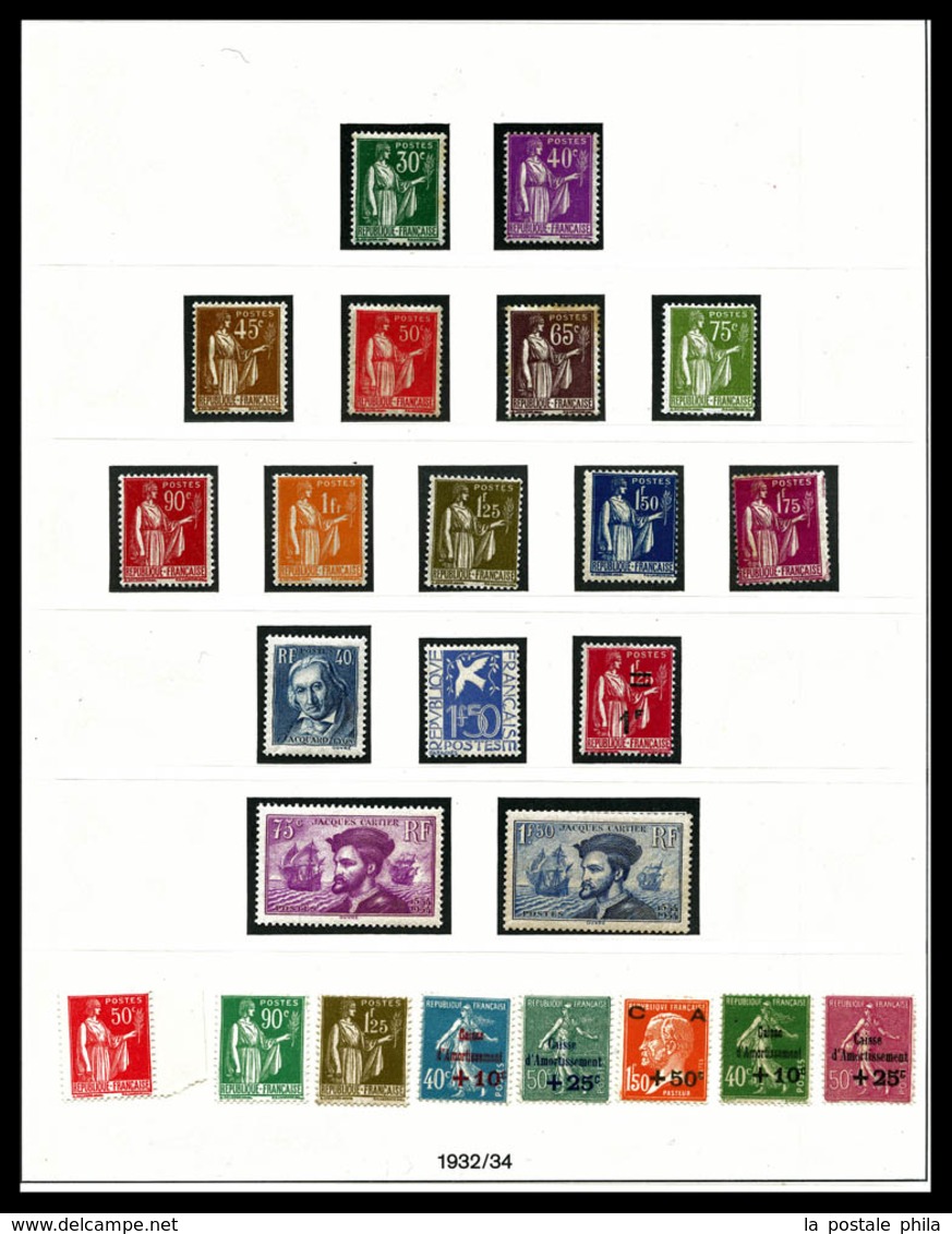 N 1900-1940, POSTE, PA, BLOCS: collection complète de timbres neufs */** dont N°122, 155, caisses d'amortissement, N°262