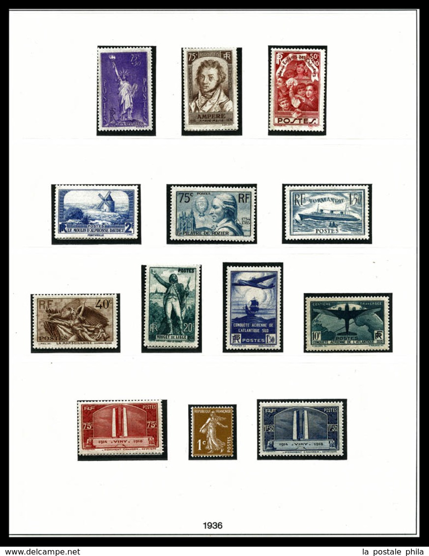 N 1900-1940, POSTE, PA, BLOCS: collection complète de timbres neufs */** dont N°122, 155, caisses d'amortissement, N°262