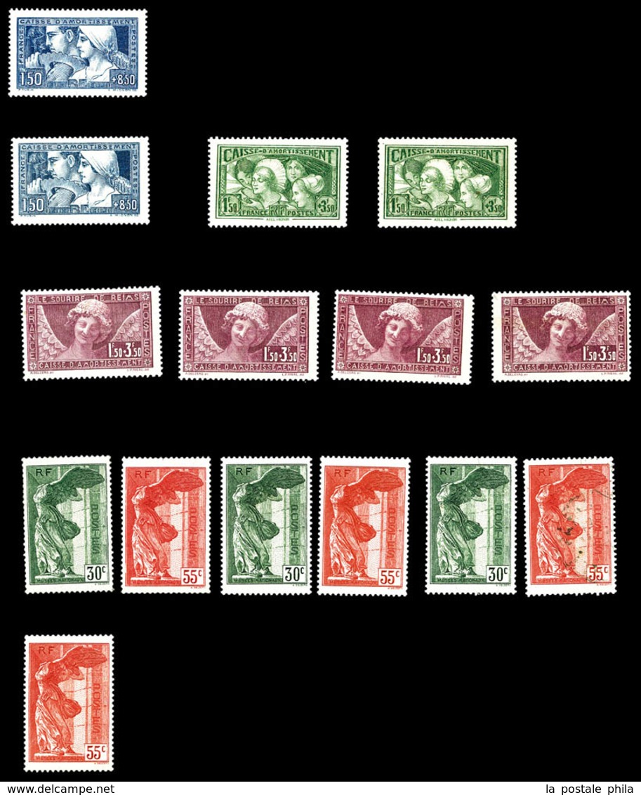 N 1900/1940 , Poste, PA, Blocs, Taxe: Stock de timbres neufs * (qualité variable), comprenant de bonnes valeurs dont Mer