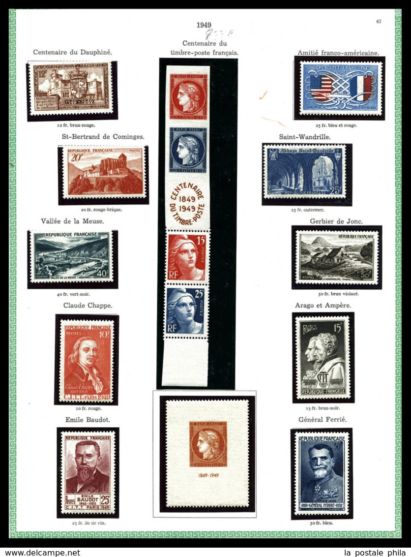 ** 1900/1975, Poste, PA: Collection de timbres neufs principalement **, de bonnes valeurs. TB  Qualité: **  Cote: 12764