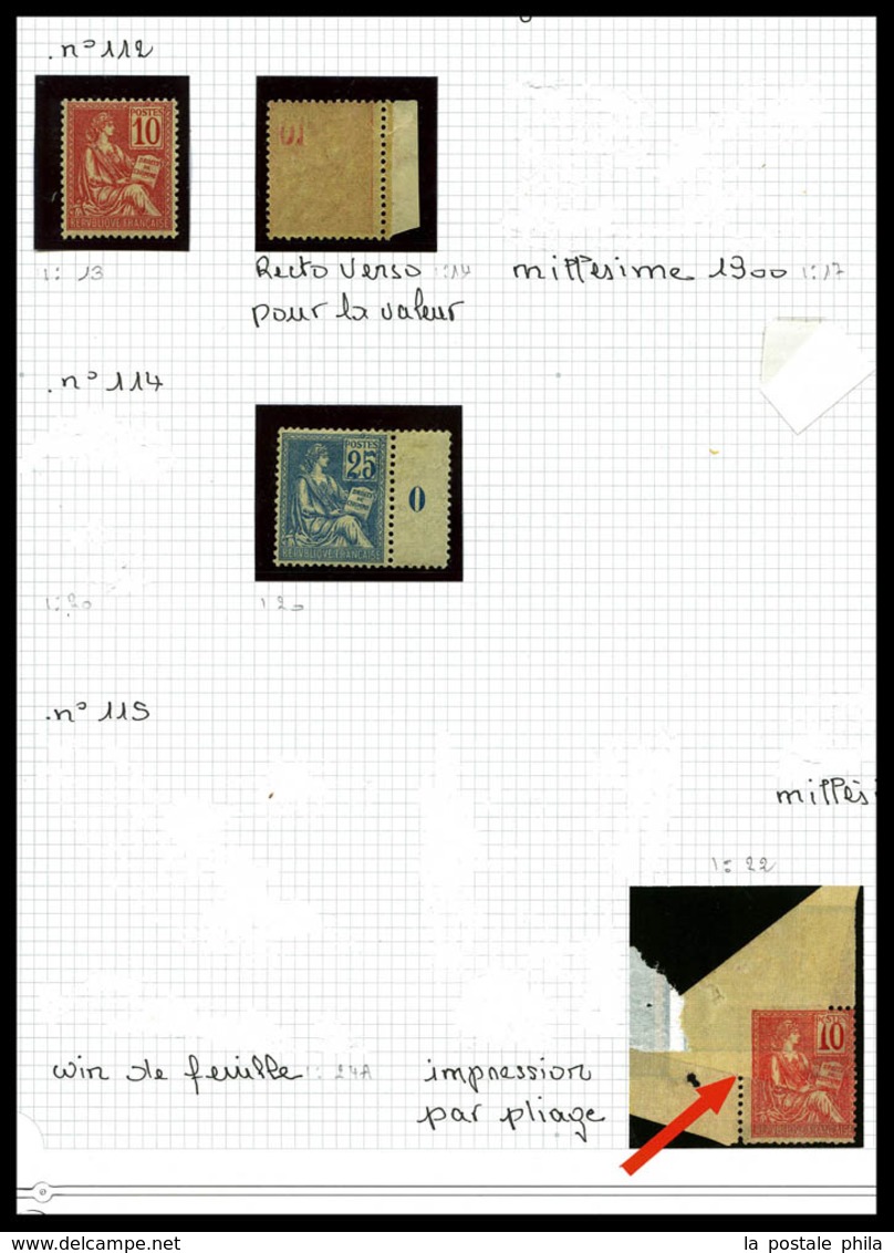 & Mouchon: France/ Colonies: Petite Collection Neufs Et Obl Comprenant Des Variétés, Millésimes, Essai. TB  Qualité: & - Sammlungen