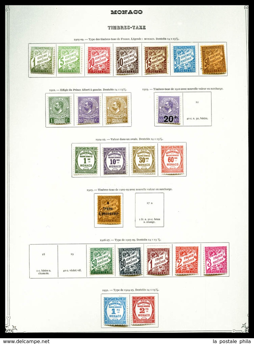 * 1885/1950, POSTE-PA-BLOCS-TAXE-PREO, collection quasi complète presentée sur feuilles d'album, de bonnes valeurs dont