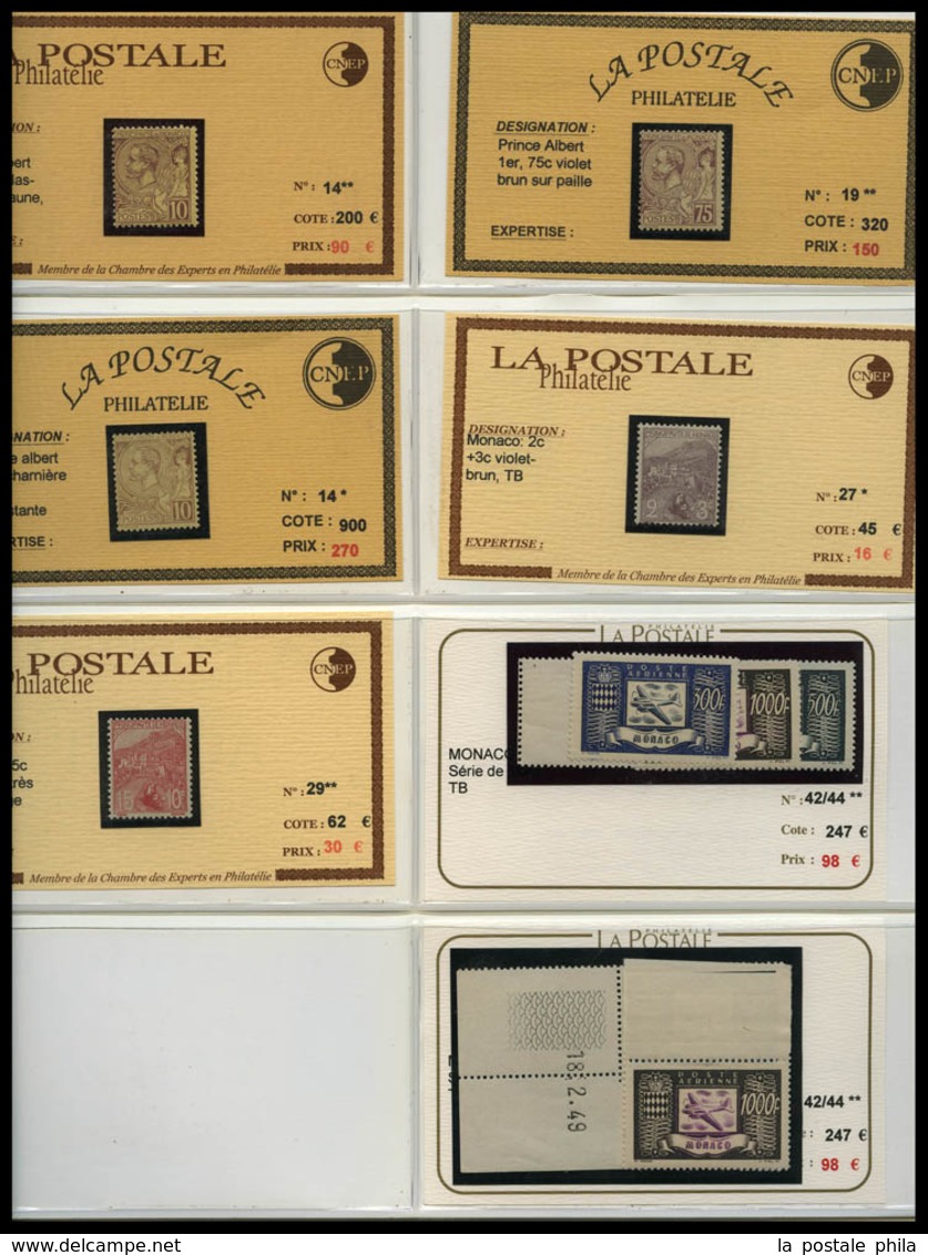 ** 1885-1955, POSTE, PA, Taxe: très beau stock de timbres Semi-Modernes en majorité neuf ** presenté sur fiches individu