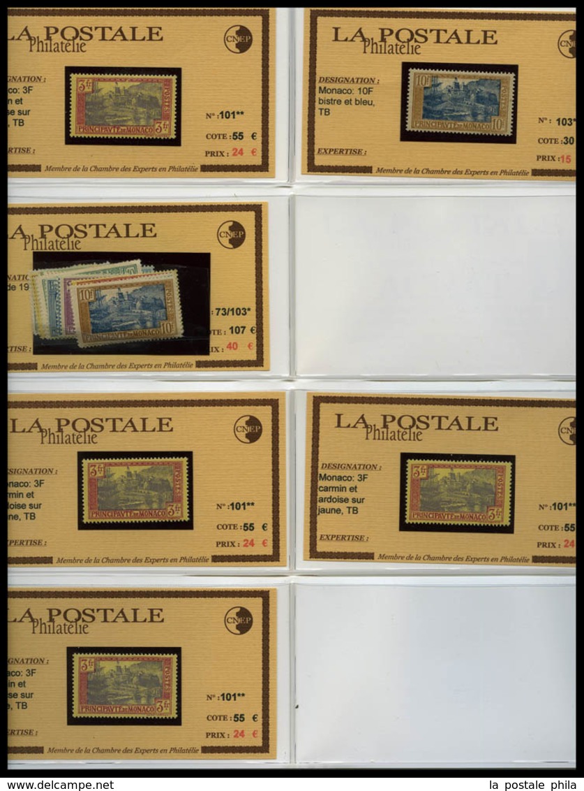 ** 1885-1955, POSTE, PA, Taxe: très beau stock de timbres Semi-Modernes en majorité neuf ** presenté sur fiches individu