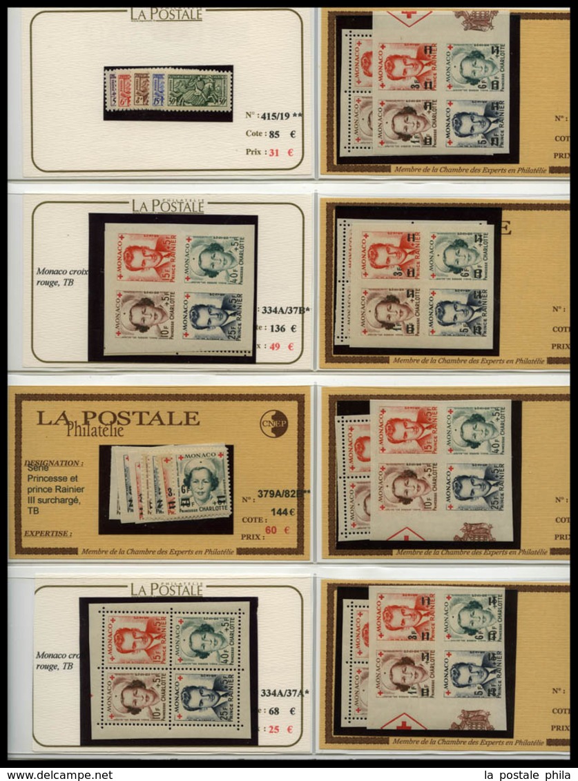 ** 1885-1955, POSTE, PA, Taxe: très beau stock de timbres Semi-Modernes en majorité neuf ** presenté sur fiches individu