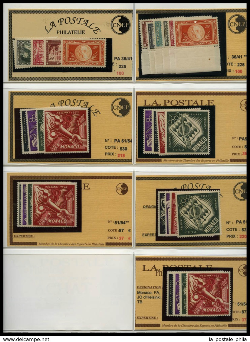 ** 1885-1955, POSTE, PA, Taxe: très beau stock de timbres Semi-Modernes en majorité neuf ** presenté sur fiches individu