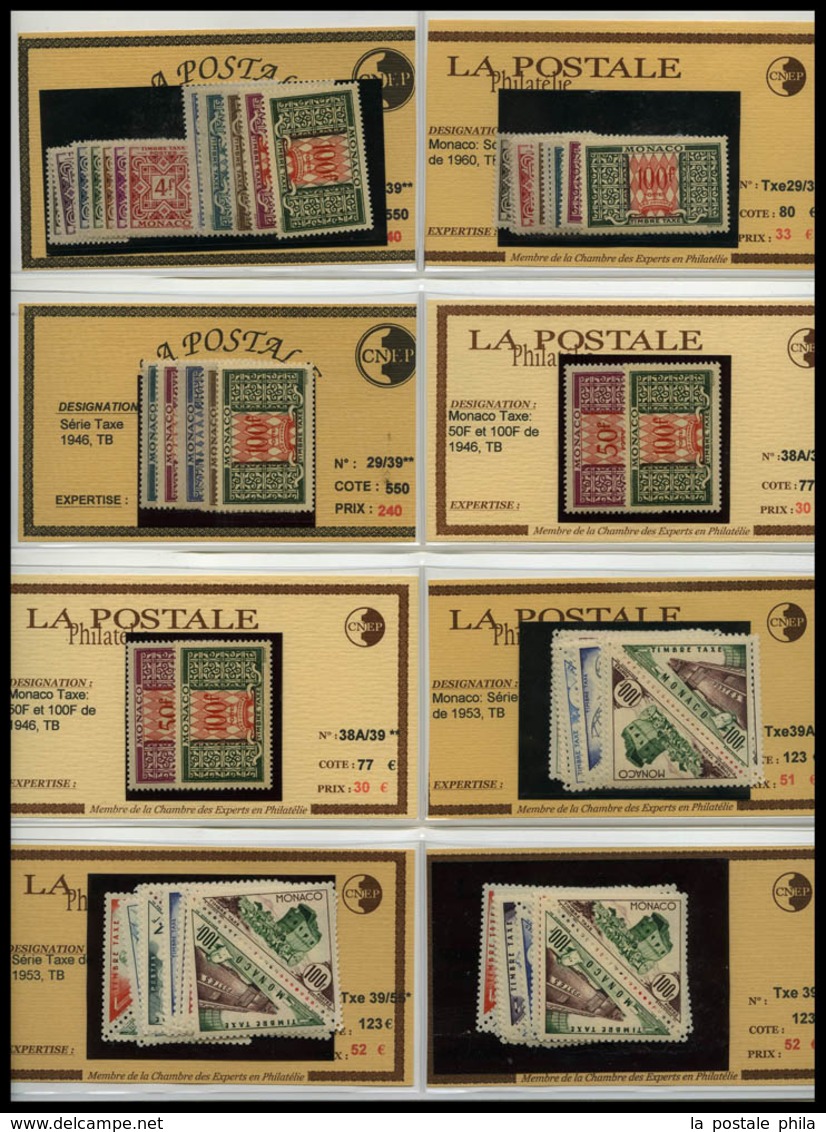 ** 1885-1955, POSTE, PA, Taxe: très beau stock de timbres Semi-Modernes en majorité neuf ** presenté sur fiches individu