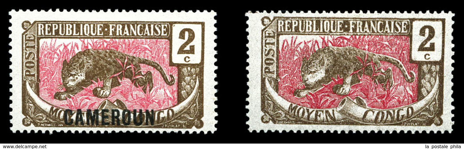 * N°85a, 2c Sépia Et Rose: Sans 'CAMEROUN' (+ex Ordinaire). TB  Qualité: *  Cote: 300 Euros - Unused Stamps