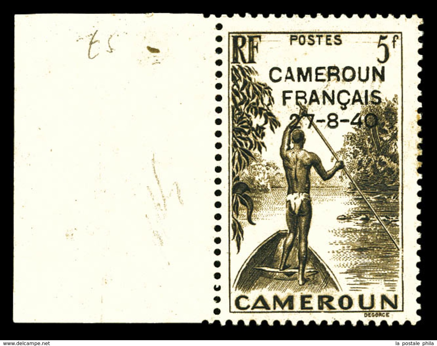 * N°230, Essai De Surcharge Avec Date En Caractères Bâton Bdf. (Maury N°188a). SUP. R.R. (certificat)  Qualité: *  Cote: - Unused Stamps