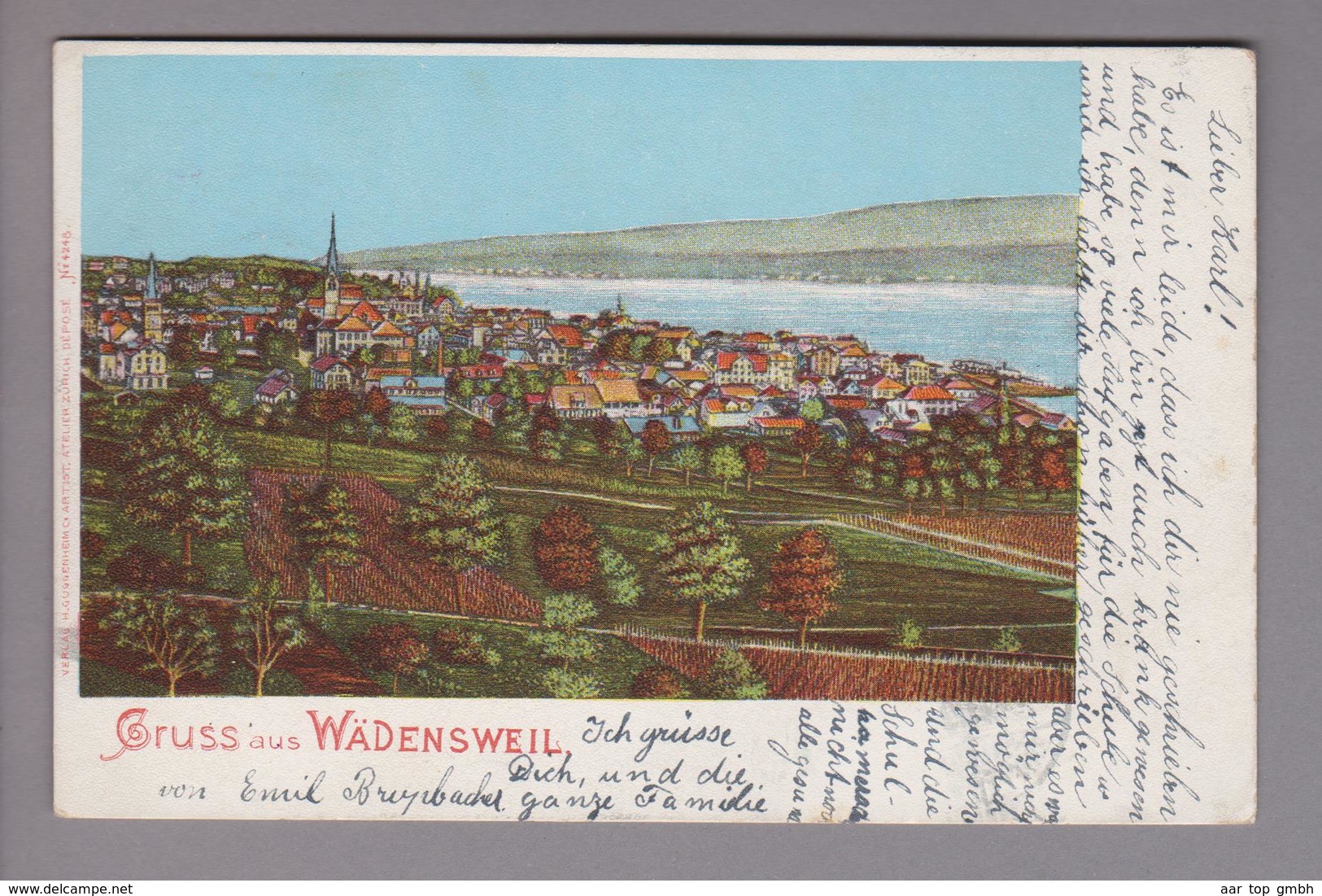 AK CH ZH Wädenswil (Wädensweil) 1900-11-19 Litho H.Guggenheim #4248 - Wädenswil