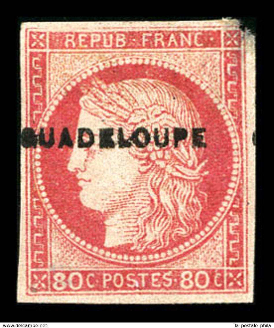 (*) N°13, 80c Rose, Aminci, Belle Presentation (signé Margues)  Qualité: (*)  Cote: 1200 Euros - Neufs