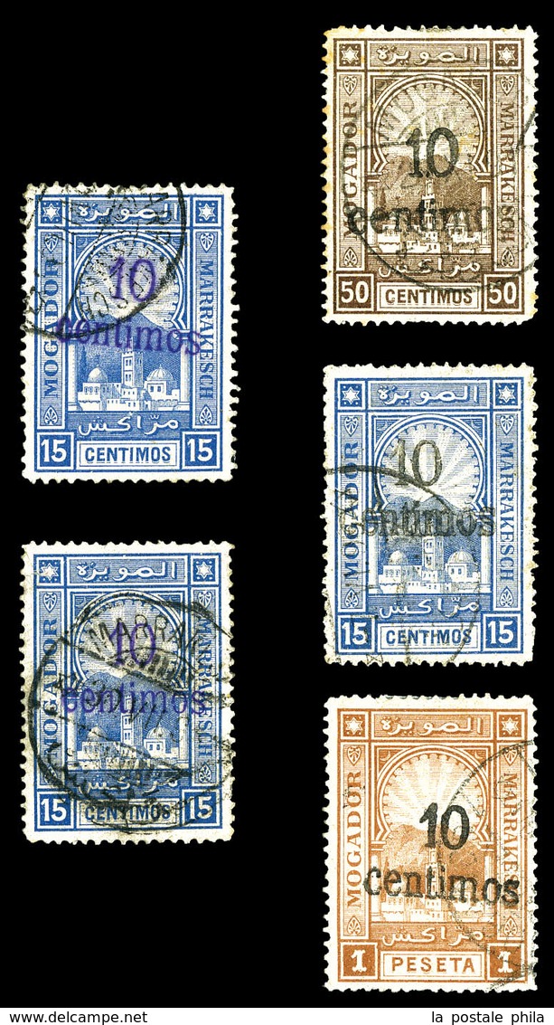 O N°89/91, Série Complète De 1896 + 2 Ex Surcharges Violettes (N°89b), Les 5 Exemplaires TTB (certificats)  Qualité: O   - Poste Locali